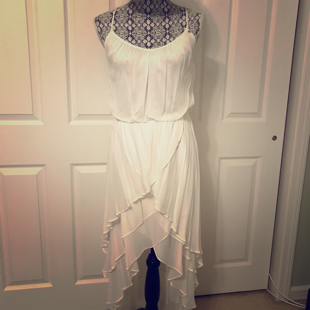 Guess white spaghetti strap dress